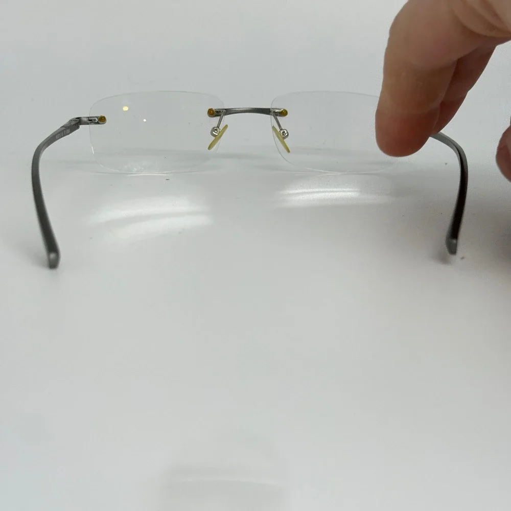 MagniVision Rimless Reading Glasses WL0212 AL 12‎ MWM Gray Metal Frame 21652
